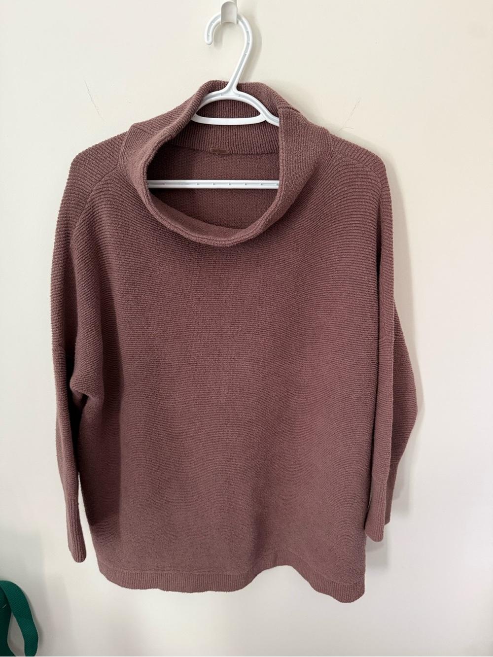 Free People Dusty Rose Brown Cowl Neck Sweater